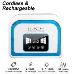Blueque V10 Şarjlı Uv Led Kurutucu 120 Watt 30 Led Kablosuz Kullanım