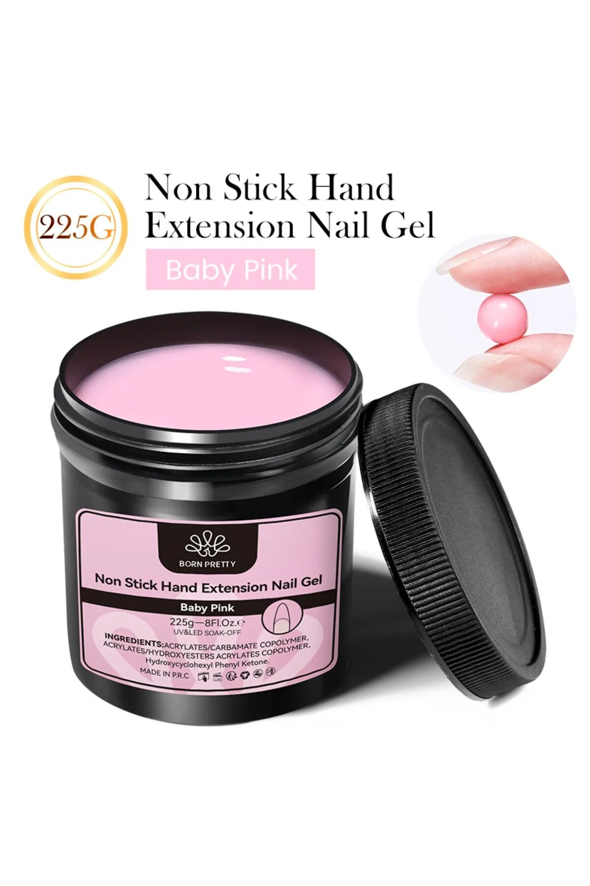 225g Non Stick Extension Gel (Yapışkan Katsız Katı Tırnak Uzatma Jeli )
