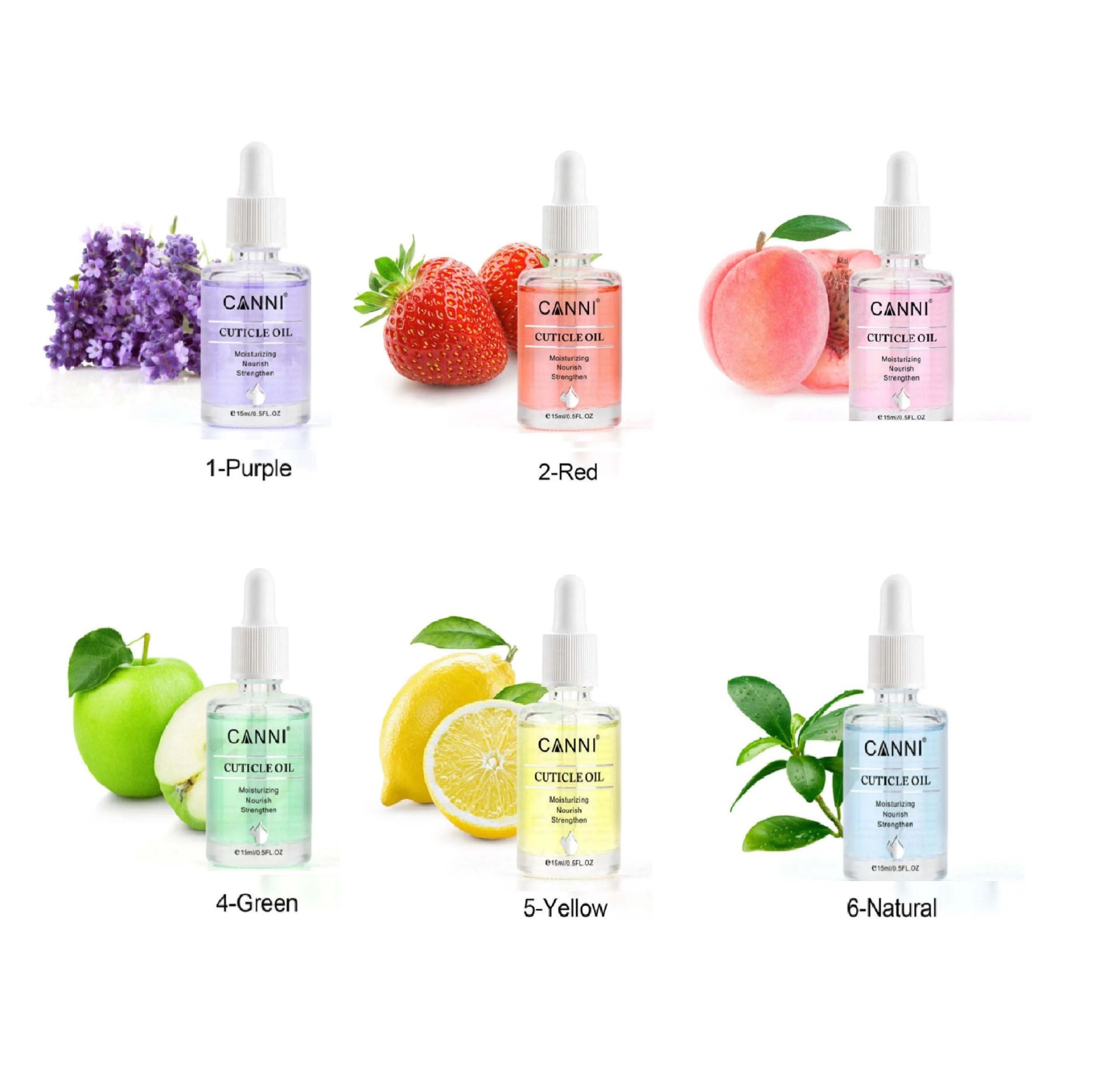 Canni Cuticle Oil 15 ml Tırnak Bakım Yağı 6 Çeşit