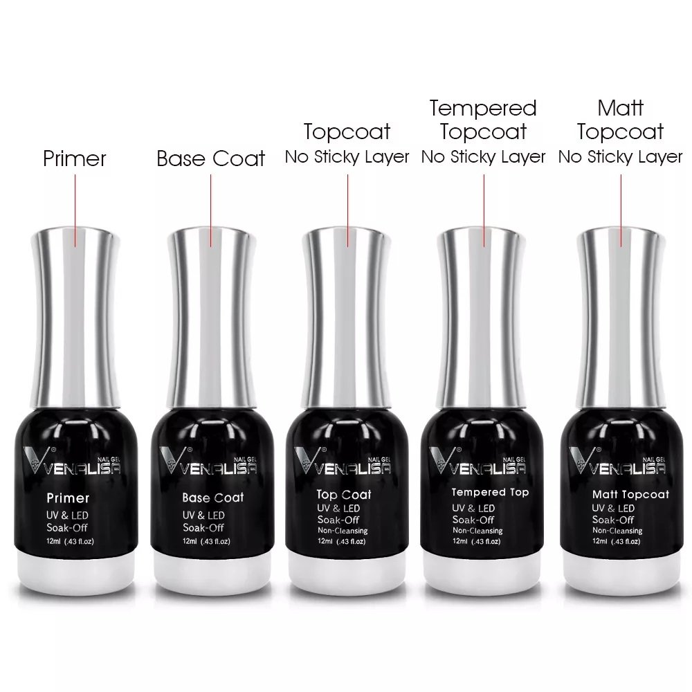 Venalisa 12 ml Primer - Base Coat - Top Coat