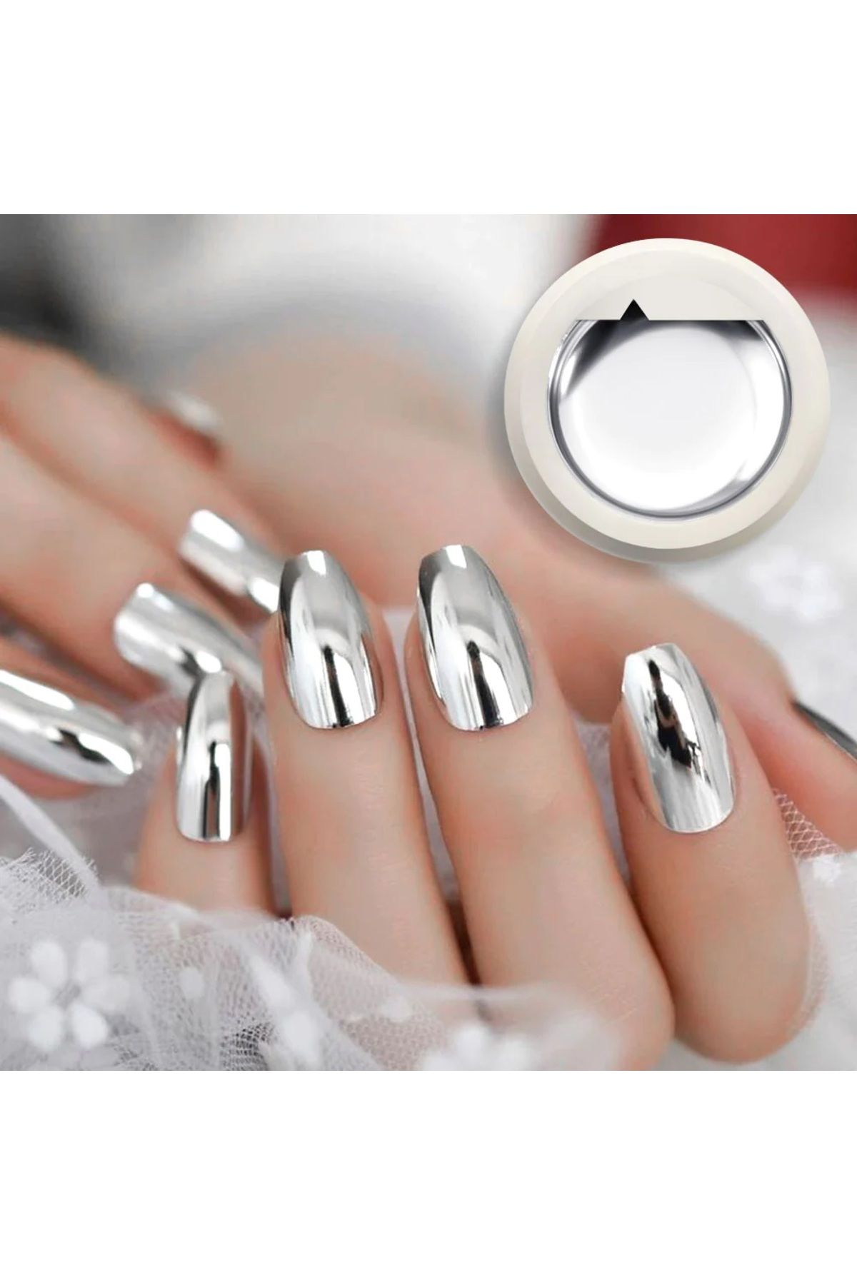 Venalisa 5 ml Metalik Gri Silver Gel Paint