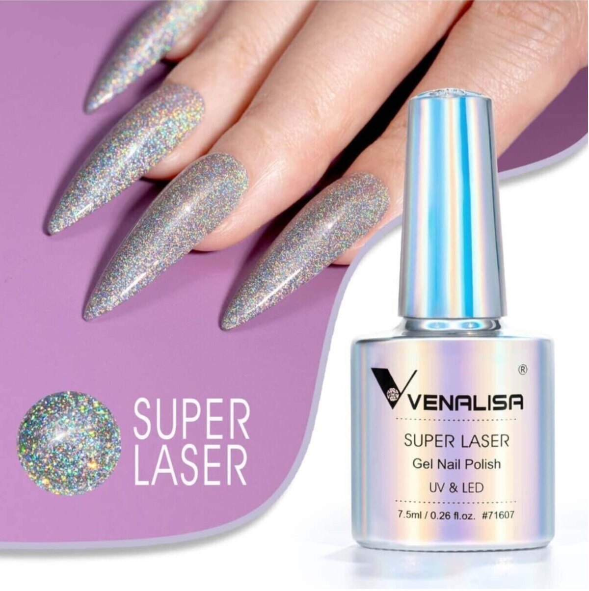 Venalisa Süper Lazer Holografik 7,5 ml Kalıcı Oje