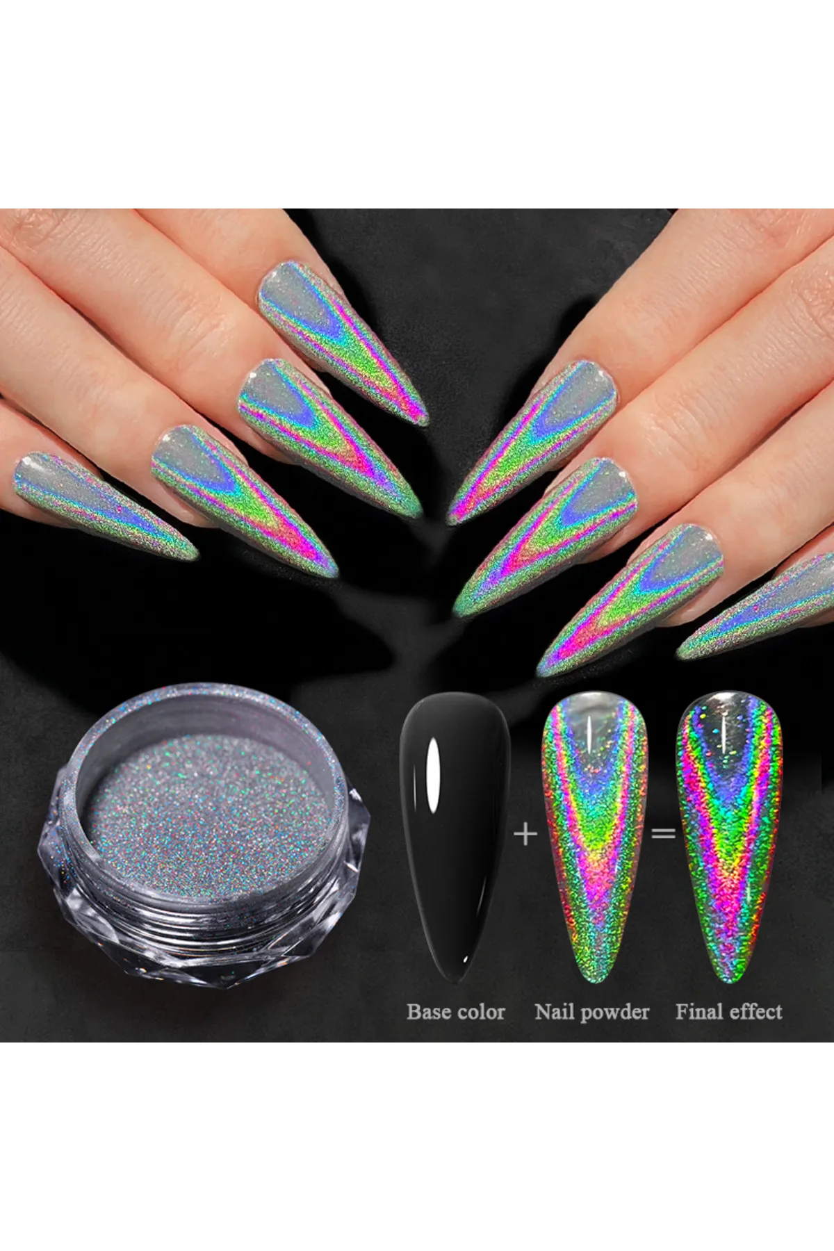 Holografik Lazer Tırnak Tozu