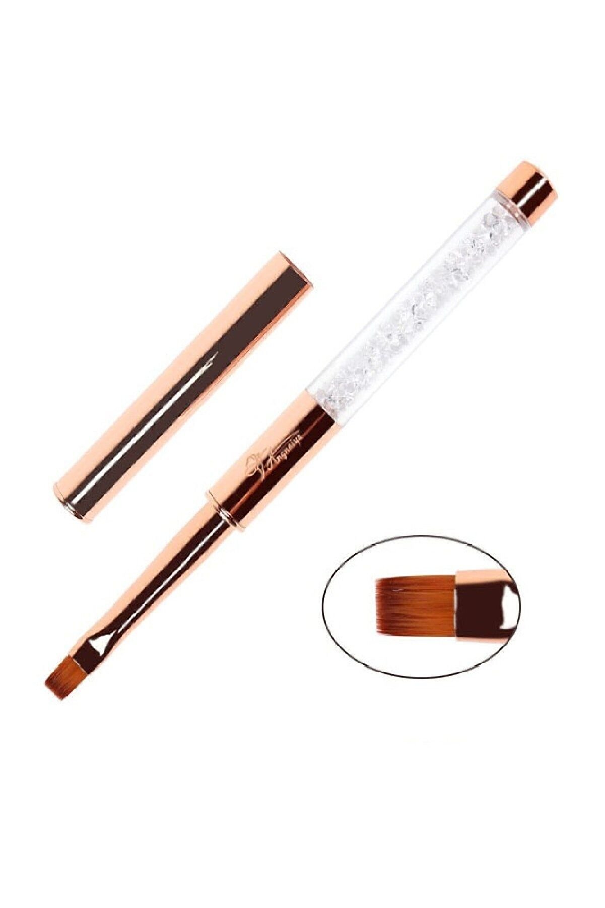 Rosegold Kapaklı Jel Fırçası Flat Uç No9