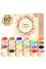 60'lı Set Gel Paint Nail Art Çizim Boyası 60 Renk