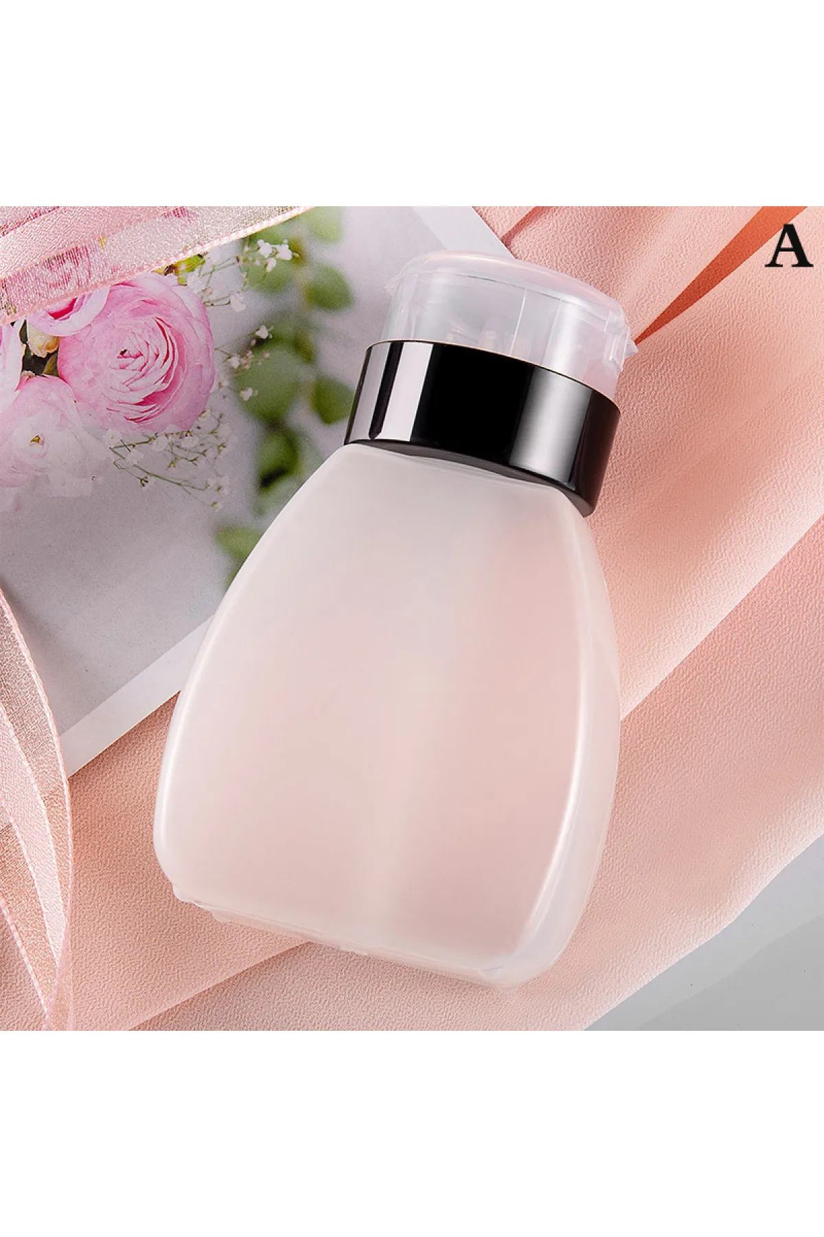 Üçgen Pompalı Aseton Cleanser Şişesi Protez Tırnak 250 ml Boş Şişe