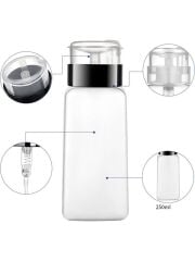 Pompalı Aseton Cleanser Şişesi Protez Tırnak 250 ml Boş Şişe