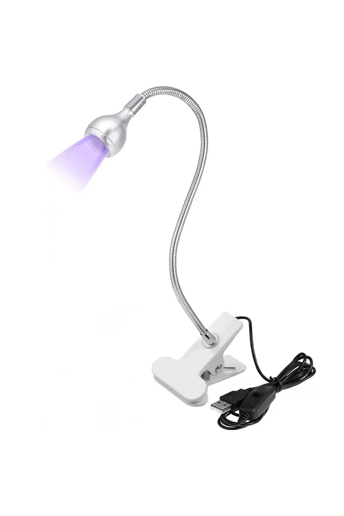 GRİ RENK Masa Sabitlemeli Uv Led Kurutucu Lamba Jel Tips Kurutucu
