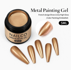 Nailco Nail Art Gel Paint Çizim Boyası 5 ml Metalik