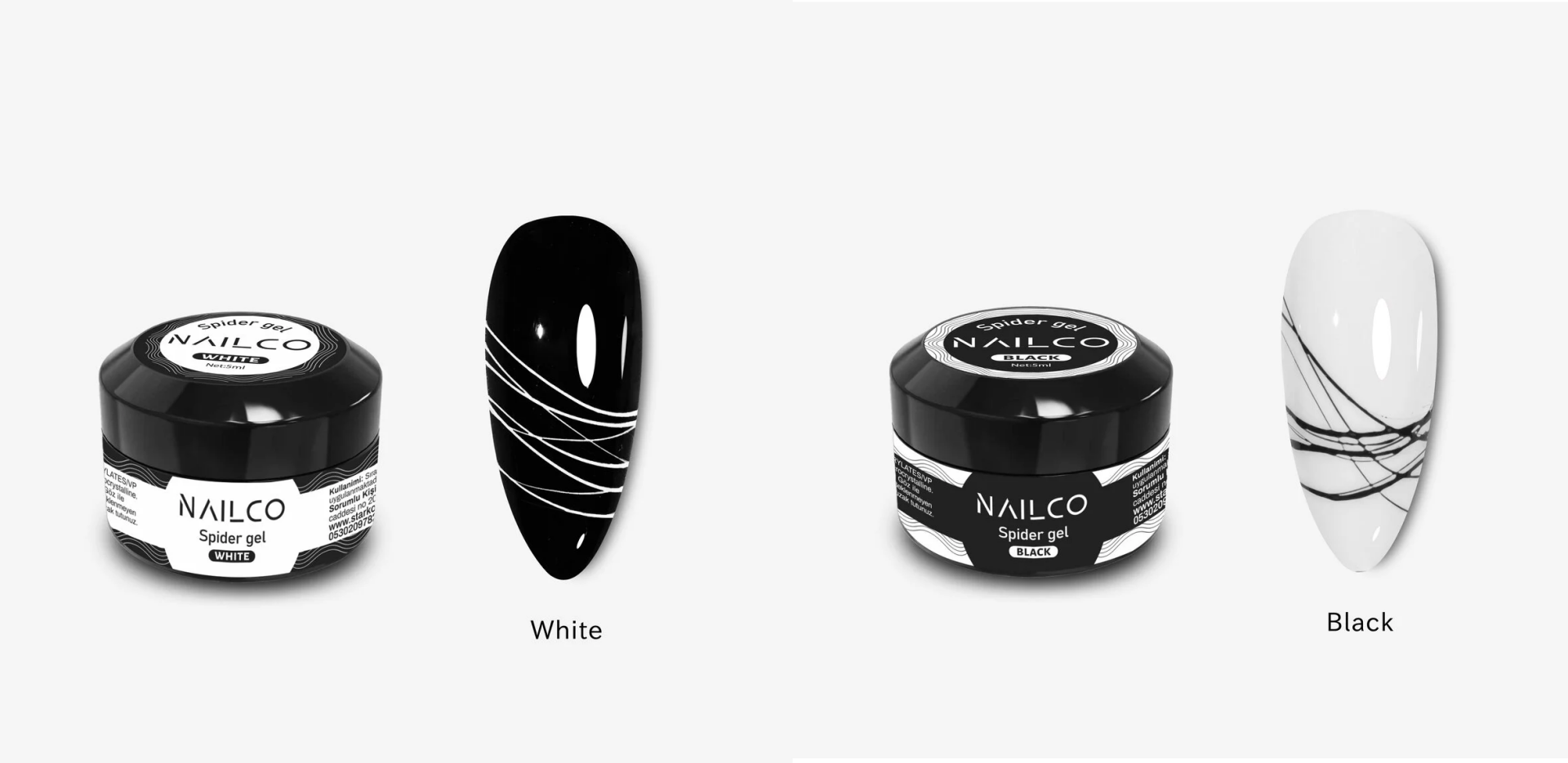 NailCo  Nail Art Spider Gel Örümcek Ağı Jel 5 ml