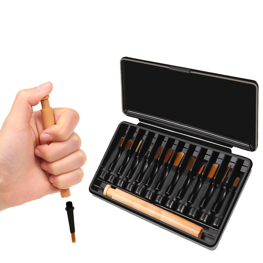 12 Uçlu Tak Çıkar Tırnak Fırçası Jel - Nail Art