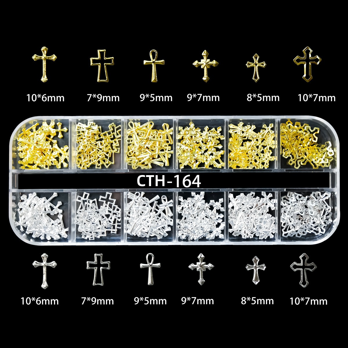 12li Gold Silver Hac Sembolü Tırnak Süsleme Nail Art Charm